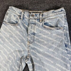Alexander Wang Jeans Spell Out Allover Print Women's Sz 26 Measure 30x27 Jeans